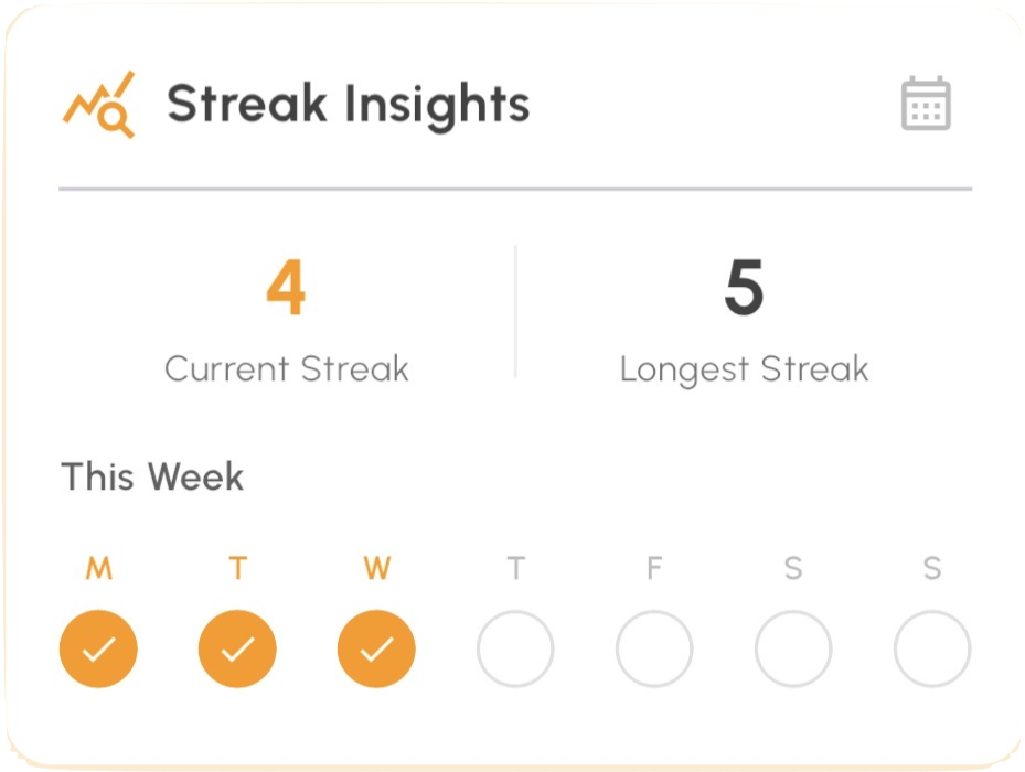 Badges and Milestones screen