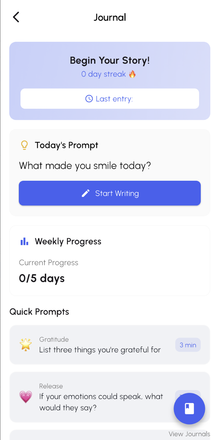 PeakRoutine Journal Dashboard